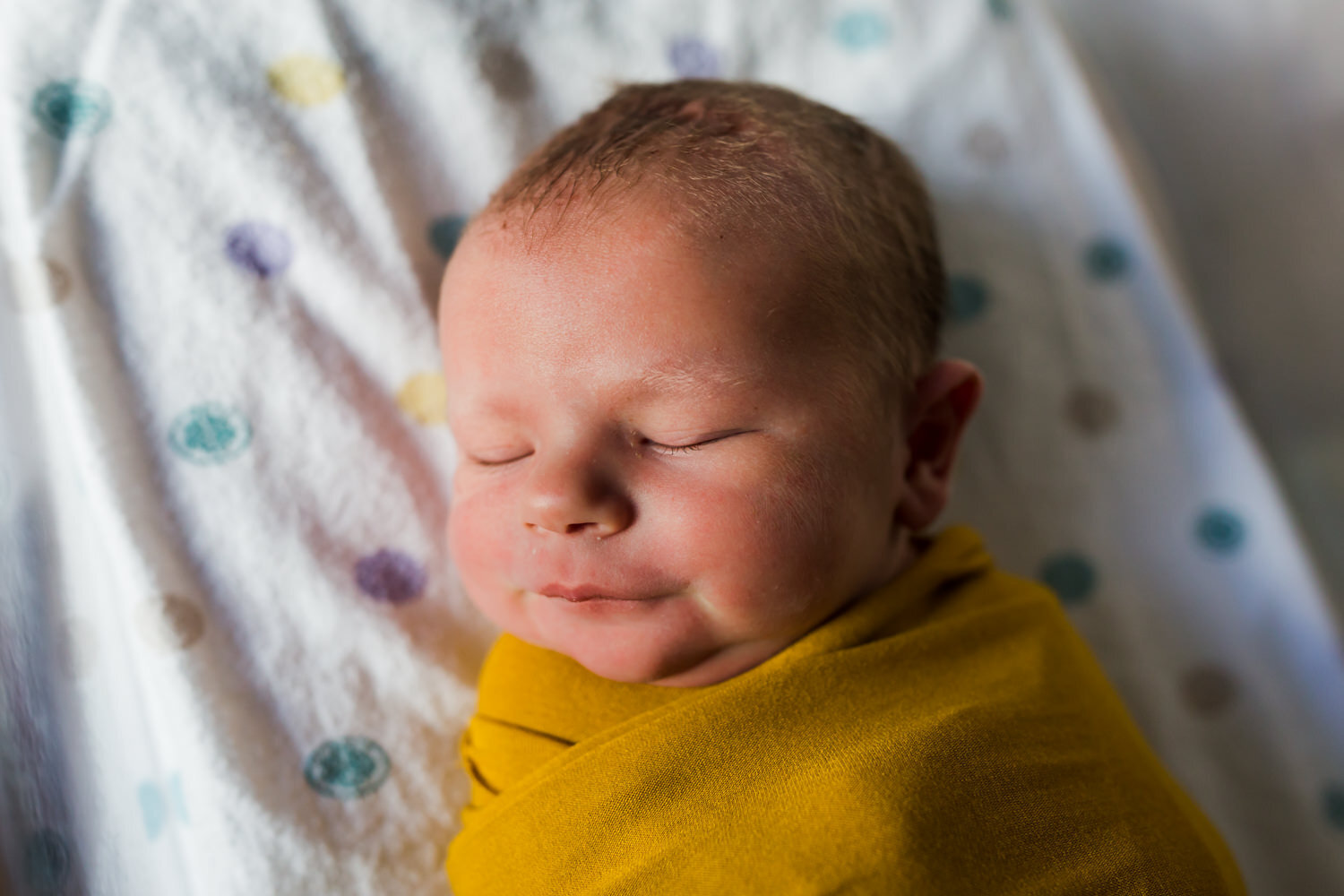 baby in hospital bassinet portrait