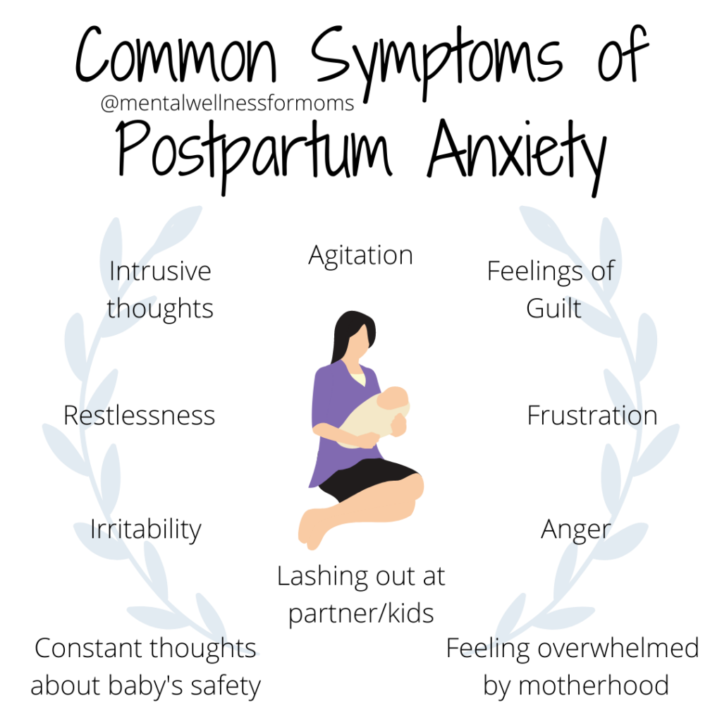 common symptoms of postpartum anxiety