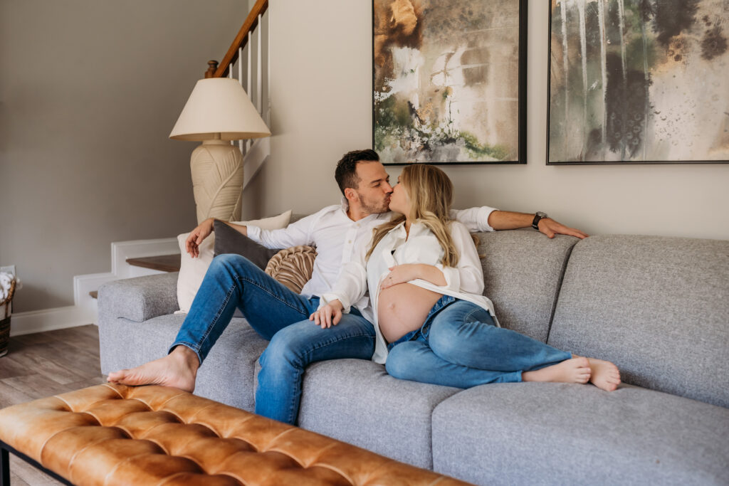 Mom and dad on the couch