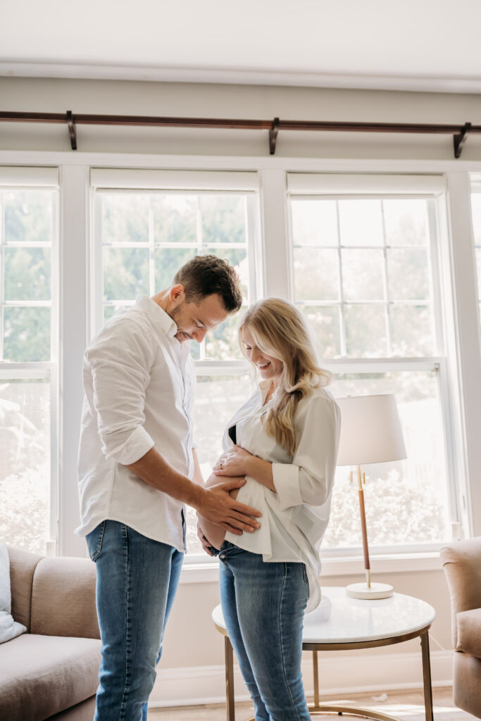 Mom and dad by the window