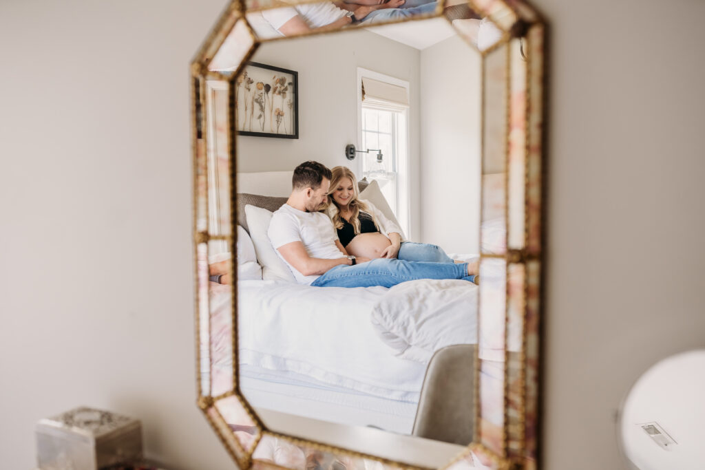 Mom and dad in the mirror